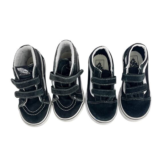 Vans High Top & Low Top Velcro Sneakers Toddler Size 9 Sk8 2 pairs! - Picture 3 of 6
